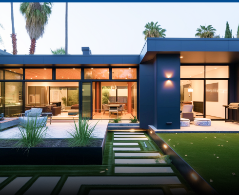 Modern residential home property settlement