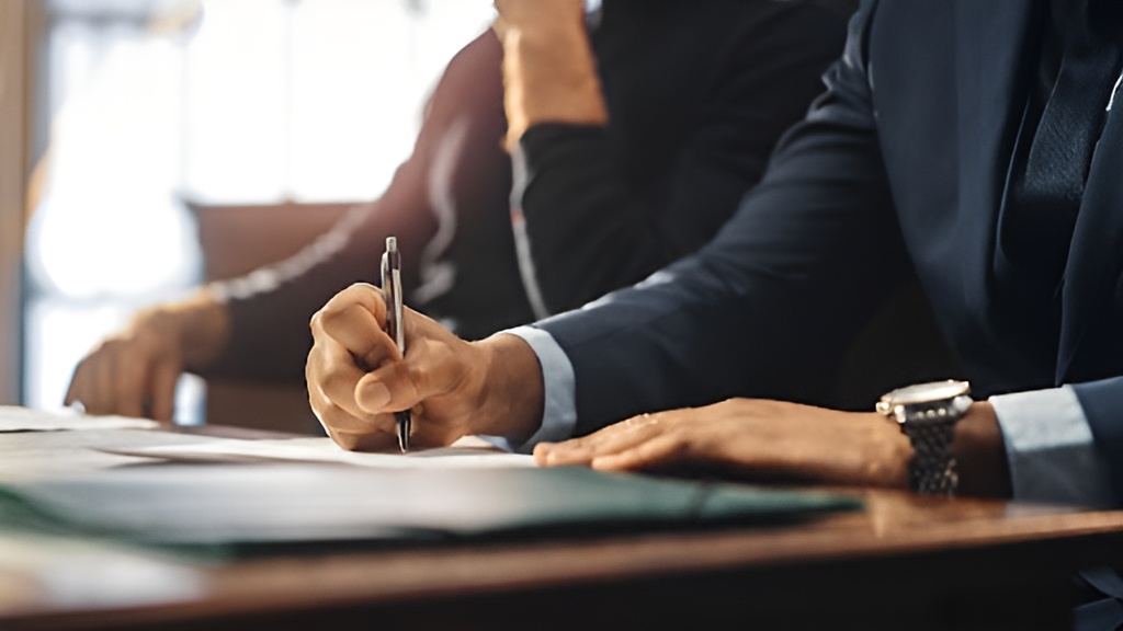 Professional property settlement document signing